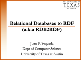 rdb2rdf_sssw11 - Department of Computer Science