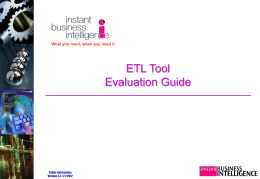 ETL Tool Evaluation Guide
