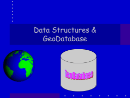Creating a GeoDatabase