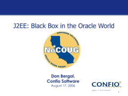 J2EE: Black Box in the Oracle World