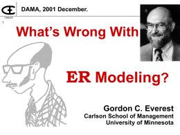 What`s Wrong with ER Modeling