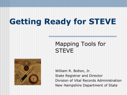 Mapping Tools for STEVE
