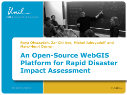 An Open-Source WebGIS Platform for Rapid Disaster Impact