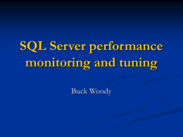 SQL Server Performance Tuning