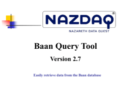 Baan Query Tool 2.7