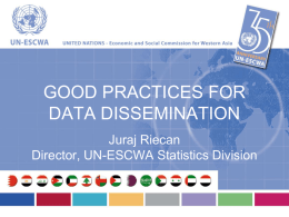 ESCWA: 6-Good practices for data dissemination