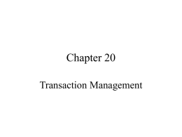 Chapter 15 Transaction Management