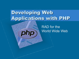 PHP Web Dev - Bela College