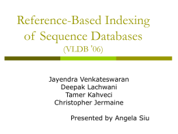 Reference-Based Indexing of Seqeunce Databases
