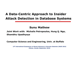 Sunu Mathew - Recent Advances in Intrusion Detection
