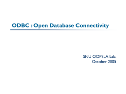 ODBC Model - Internet Database Lab.