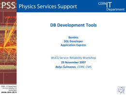 DB Development Tools Benthic SQL Developer Application Express