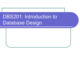 Introduction to Database Design