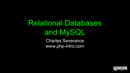 PHP-09-MySQL - personal homepage server for the University of