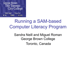 Running a SAM-based Computer Literacy