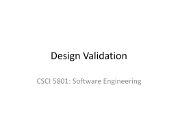 Design Validation - YSU Computer Science & Information Systems