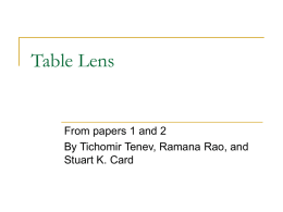 Table Lens - Personal Web Pages