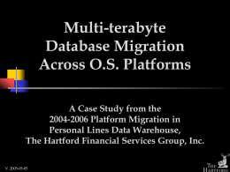 Multiterabyte Database Migration Across OS Platforms