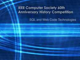 IEEE Computer Society 60th Anniversary History Competition