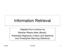 Information Retrieval - College of Engineering and Computer Science