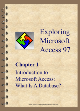 Access 97 IM Chapter 1 Slides