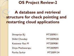 OS Project A database and retrieval structure for