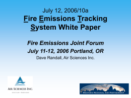 Fire Emissions Tracking System White Paper