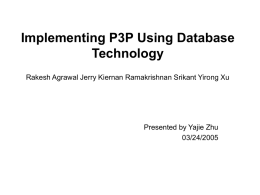 Implementing P3P Using Database Technology Rakesh Agrawal
