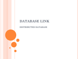 distributed database architecture and database link