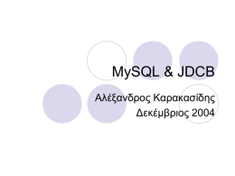 MySQL & JDCB
