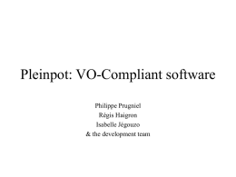 Pleinpot: VO-Compliant software