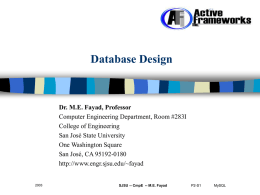 Project Two Database Setup Notes