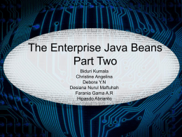 The Enterprise Java Beans Part Two