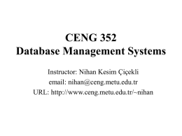 Lecture 1 : Introduction to DBMS