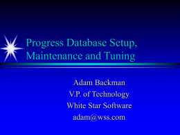 Progress Database and Hardware Internals