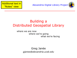 Building a Distributed Geospatial Library