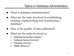 Database Administration Presentation