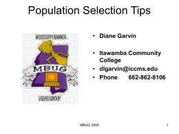 Population Selection