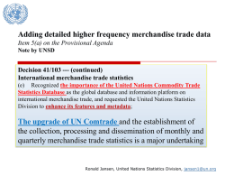 Adding detailed higher frequency merchandise trade data