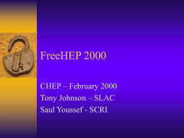 FreeHEP 2000 - Chep 2000 Home Page