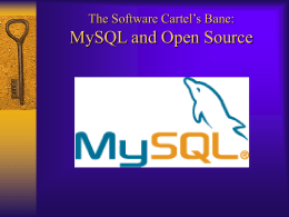 MySQL - Computer and Information Science