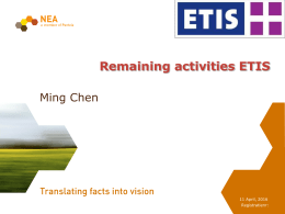 14 Ming Chen ETIS remaining activities