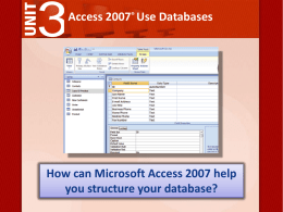 Lesson 2: Structure a Database
