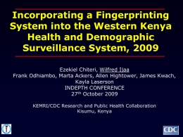 Incorporating a Fingerprinting System into the