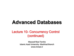 Chapter 15: Concurrency Control