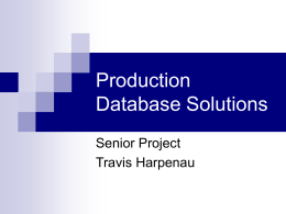Production Database Solutions