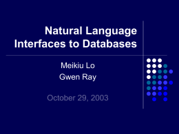 What is Natural Language Database Interface?