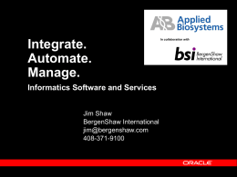 AB/bsi informatics for Oracle