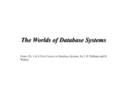 A First Course in Database Systems