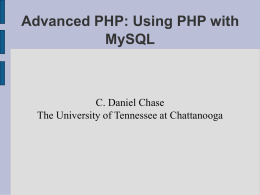 Advanced PHP with MySQL